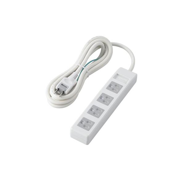 エレコム ELECOM 3極4口シャッタータップ ホワイト T-T1C-3425WH
