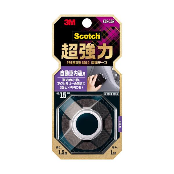 他サイト： 3M スリーエム スコッチ（R） 超強力両面テープ PG自動車内装用 15mm×1.5m KCR-15Rの商品画像
