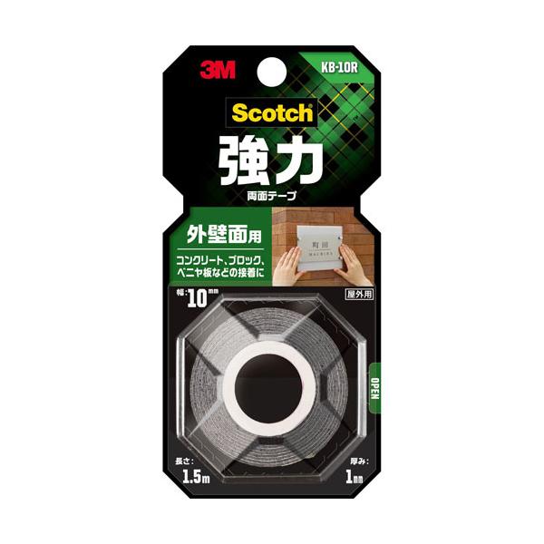 他サイト： 3M スリーエム スコッチ（R） 強力両面テープ 外壁面用 10mm×1.5m KB-10Rの商品画像