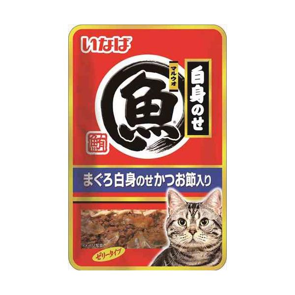 いなばペットフード マルウオ 白身のせパウチ まぐろ 白身のせかつお節入り 40g 3751981