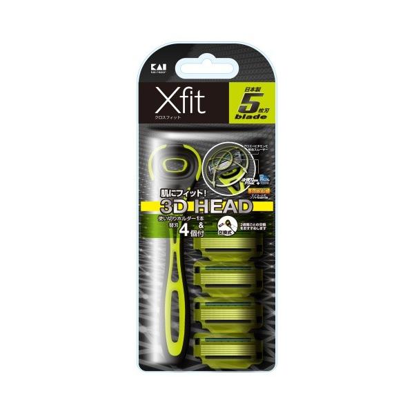 他サイト： 貝印 カミソリ Xfit クロスフィット 替刃4コ入 スリムパックの商品画像