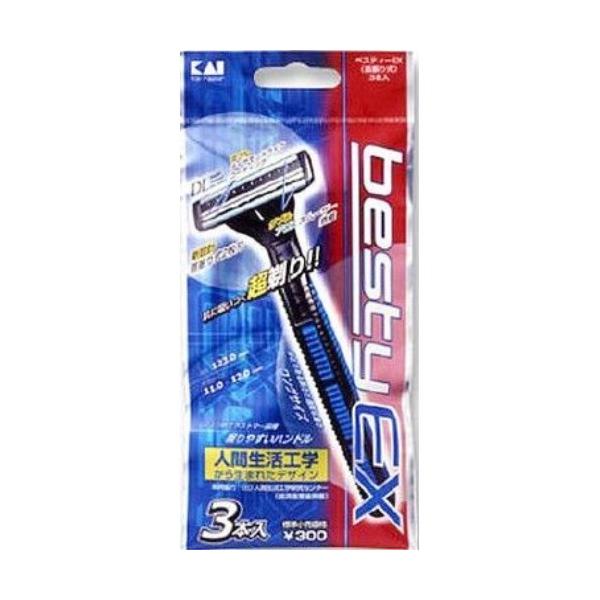 M's one ベスティーEX 3本入 貝印 カミソリ ベスティーEX 首振り 3本入 BSTX-3P : cocoatta - 通販