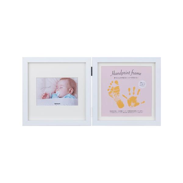 他サイト： ナカバヤシ 手形足形ベビーフレーム スクエア 2面タイプ ホワイト F-TW-111-Wの商品画像