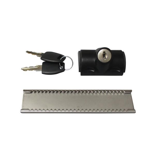 他サイト： ノムラテック 鍵付 スライドロック 120×32×36mm N-3084の商品画像