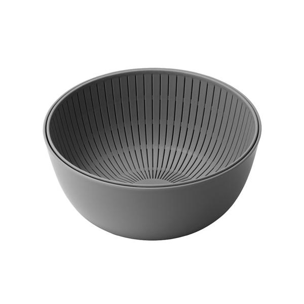 他サイト： 米とぎにも使えるザルとボウル Colander＆Bowl グレー LBK-01 米研ぎ 米とぎ器 米研ぎボウル 食洗機対応 レンジ対応 耐熱 米とぎざる 耐熱ボウル 日本製の商品画像
