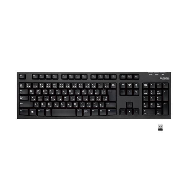 他サイト： エレコム ELECOM ワイヤレスキーボード 無線 メンブレン 高耐久 Wii ブラック TK-FDM063TBKの商品画像