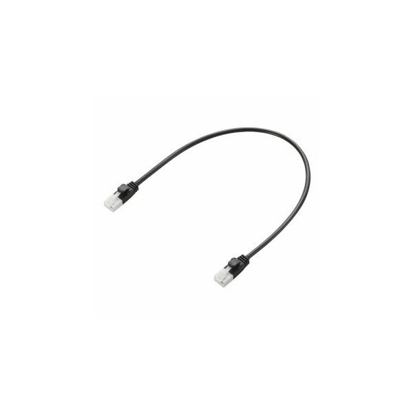 他サイト： エレコム ELECOM 0.3m ツメ折れ防止短尺LANケーブル（Cat6準拠） LD-GPYTB/BK03の商品画像