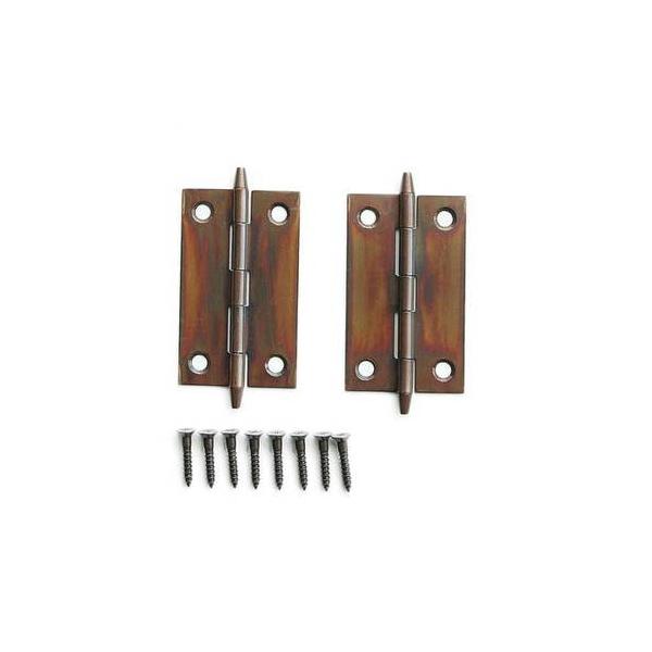 家具の組立・補修等に最適な蝶番です。家具・タンスの蝶番(丁番)シリーズ家具の組立・補修等。開き戸や開き蓋等の開閉軸に用いる金物です。■サイズ：51mm■材質：鉄■入数：2枚hilogik / はいろじっく