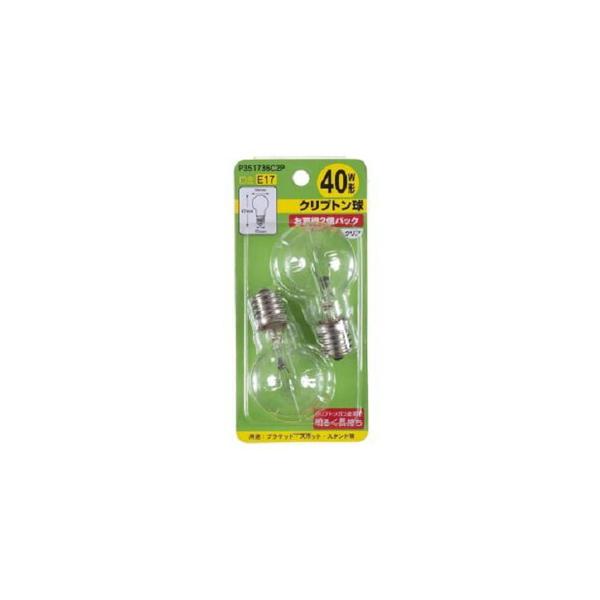 ヤザワコーポレーション YAZAWA 省エネ クリプトン球 40W形 クリア 2P P351736C2P