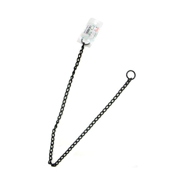 【商品説明】両端に溶接リングをセットした、電着塗装のカラフルなチェイン【用途】転倒防止・連結部品・張り固定に。【色】黒【材質】鉄【サイズ】鎖の太さ(mm)：2全長(mm)：600表面処理：黒参考使用荷重(kg)：40【注意】参考使用荷重を超...