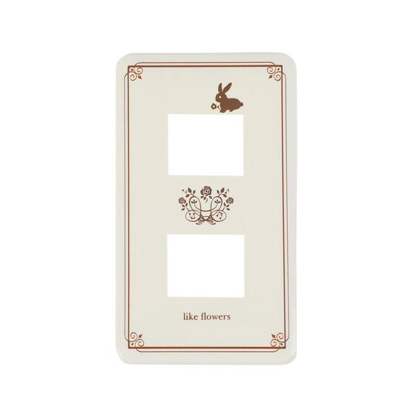 他サイト： オーム電機 ファッションプレート ウサギ 2口用 HS-UU02の商品画像