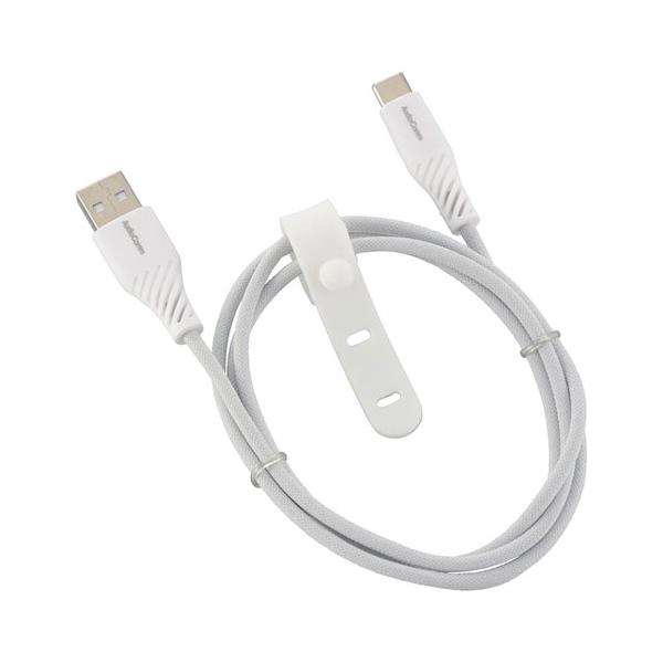 オーム電機 さらさらUSBケーブル Type-AtoC 1m グレー SMT-L10SCA15N