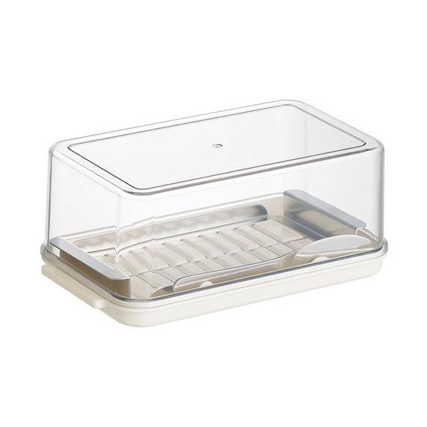 ■ 上から一押しで20切(約20gずつ)にカットできます。業務用のバター等の大きめ(約450g)サイズに使用することができます。ステンレス1枚板をレザーカットで作られております。寸法/幅×奥行×高さ(mm)：190×107×77重さ：260...