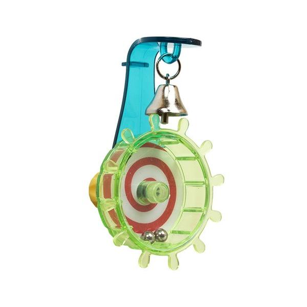 うず巻きをくるくる回してチャイムをたたく楽しいおもちゃ。遊び好きな小鳥たちのストレス解消に適しています。適応鳥種：セキセイインコなど小型のインコ類適応ケージ：ワイヤーの間隔 8〜20mmSUDO / すどー