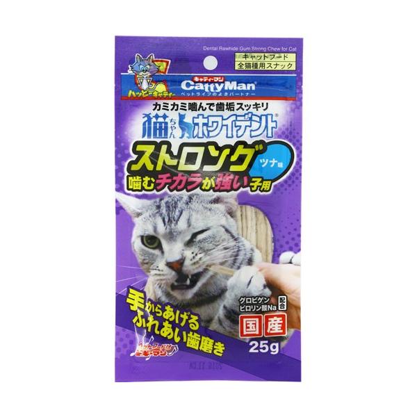 他サイト： ドギーマンハヤシ 猫ちゃんホワイデント ストロング ツナ味 25g 2211331の商品画像