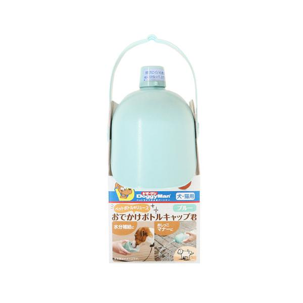 市販のペットボトルを取りつければ、水飲み＆マナー水洗に。ユニークな形で機能的！