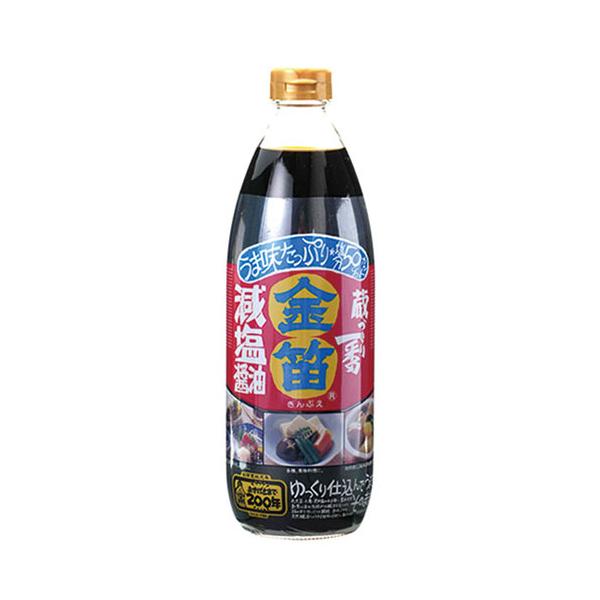 笛木醤油 金笛 減塩醤油 1リットル 調味料