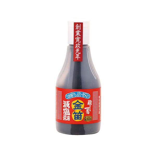 笛木醤油 金笛 減塩醤油ボトル 200ml 調味料