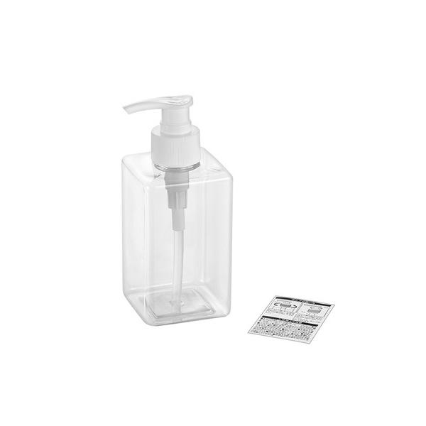 エコー金属 PETポンプボトル300ml 角型 クリア