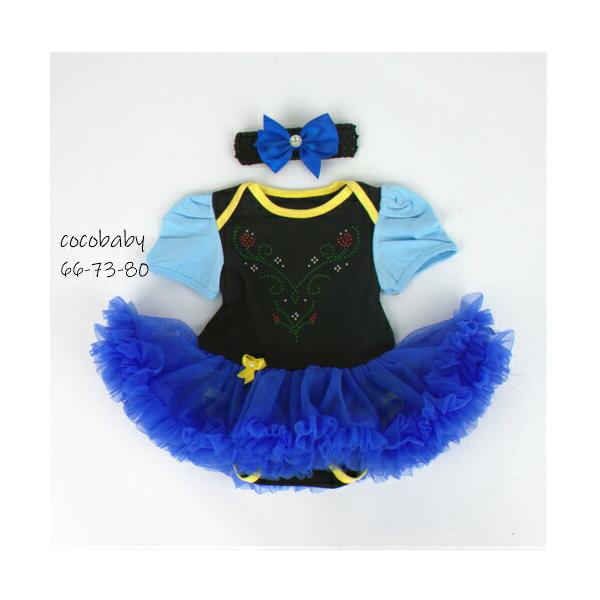 ふんわりボリューム感たっぷりふりふりスカートとても可愛いプリンセスに変身しちゃおう〜クリスマス衣装、ハロウィン仮装、誕生日、テーマパーク、パーティー、お遊戯会などに人気アイテム！■セットの内容ベビードレス+ヘアバンド■サイズMバスト：27/...