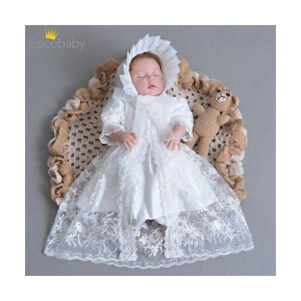 美品⭐︎赤ちゃんの城　セレモニードレス帽子付き　お宮参り　退院着　新生児 セレモニードレス 冬 女の子 新生児 退院 ベビー お宮参り