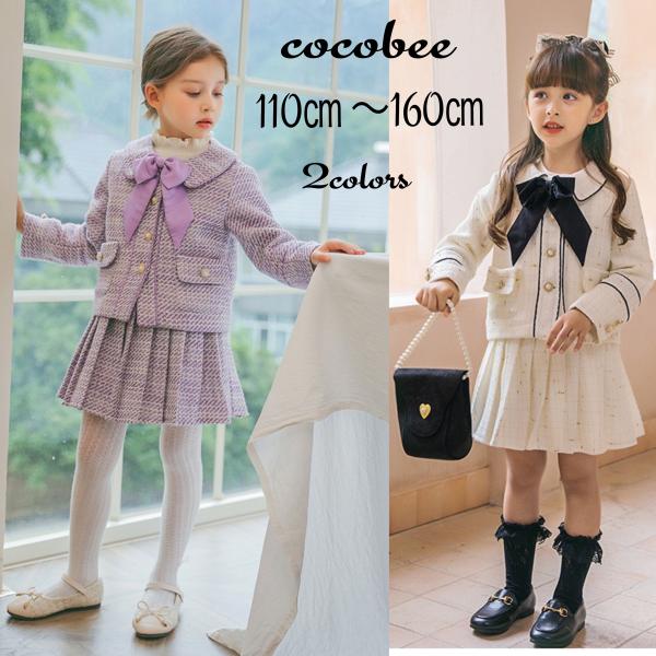 紫フラワープリントドレス＆黒ジャケット　卒園式　入学式　子供フォーマル 紫フラワープリントドレス＆黒ジャケット 卒園式 入学式 子供