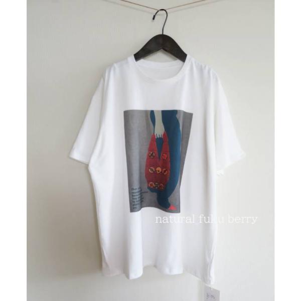 COLORK　カラック　買い物に行く途中　プリントTEE　オーバーサイズ　綿　コットン　1243085　通販　8376