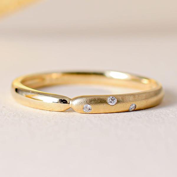 指輪 ダイヤモンド リング レディース シンプル k10 イエローゴールド ホワイトゴールド ピンクゴールド 天然ダイヤモンド ファッションリング 日本製