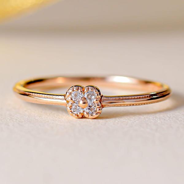 cococaru 指輪 ダイヤモンド リング レディース シンプル k10 イエロー