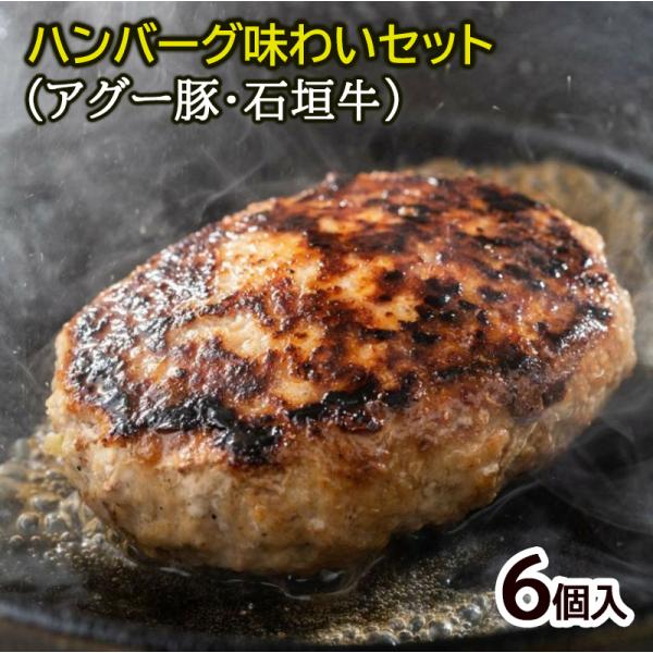 やえやまファームのハンバーグ味わいセット 6個入　/ギフト お歳暮 お中元 石垣牛 アグー豚 石垣島より直送 冷凍便