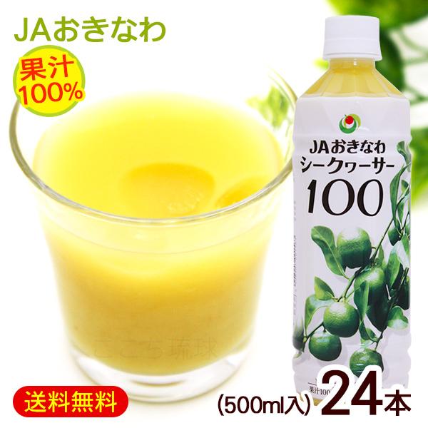 シークワーサー 原液 果汁100％ 500ml×24本 /JAおきなわ 青切り