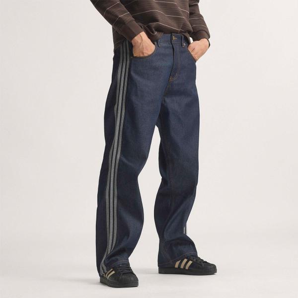 アディダス ファイヤーバード アディカラー デニム ジーンズ ミッドライズ ストレートレッグ adidas Originals UP025 KS6924 メンズ ワイド ジャージ