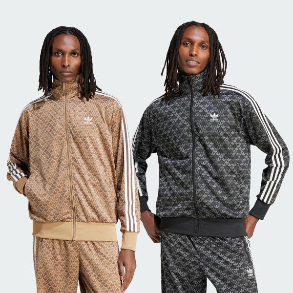 【希少デザイン】adidasジャージ　モノグラム　ファイヤーバードブラック黒XL 希少デザイン】adidasジャージ モノグラム ファイヤーバード