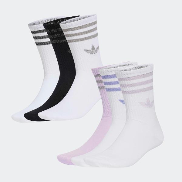 アディダス 3足組 靴下 スリーストライプス グリッター クルーソックス adidas Originals M5447 メンズ レディース [ネコポス可]