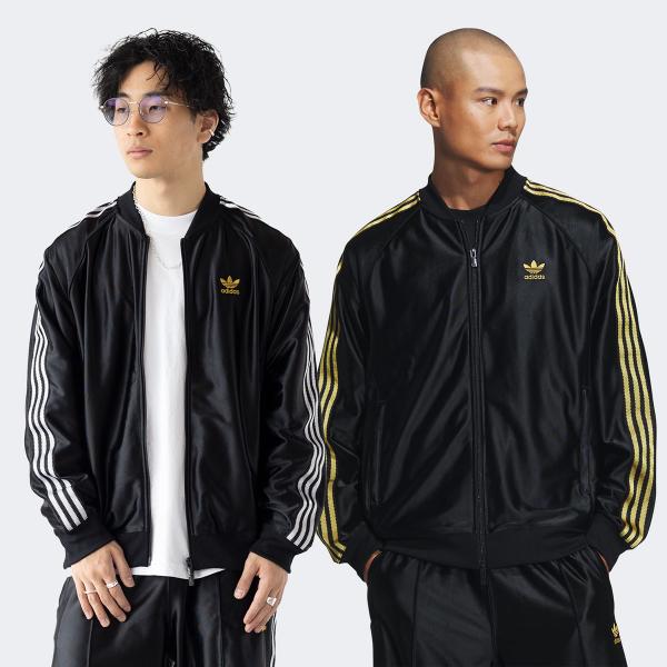 adidas Originals アディダス 光沢 ジャージ 黒×金 JZO91 adidas Originals アディダス 光沢 ジャージ 黒×金 JZO91