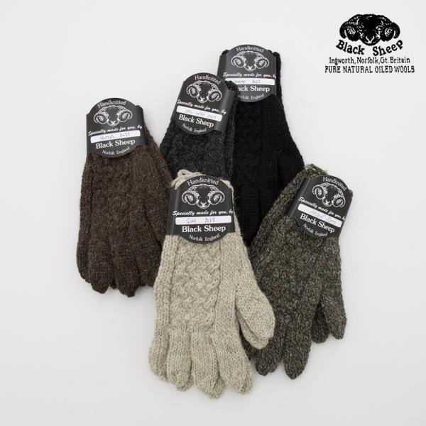 Black Sheep ブラックシープ 英国製 手編み 手袋 GLOVES GB07 メンズ  