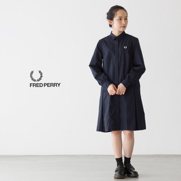 Fred Perry プリーツバックシャツドレス　ワンピース FRED PERRY - バックプリーツシャツドレス - Sheth Online Store