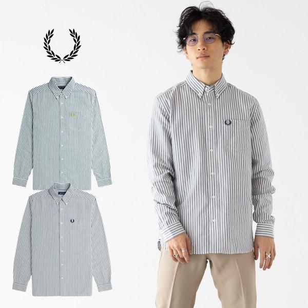 FRED PERRY フレッドペリー ストライプ オックスフォード ボタン FRED PERRY フレッドペリー ストライプ オックスフォード ボタン
