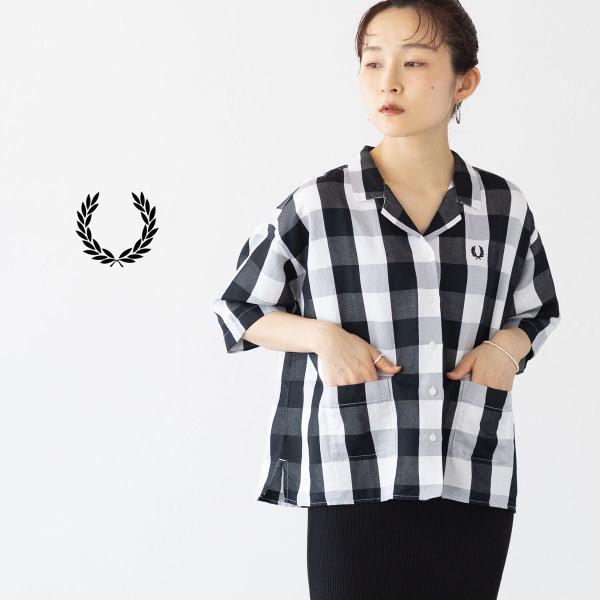 FRED PERRY（フレッドペリー） モノクローム チェック シャツ FRED