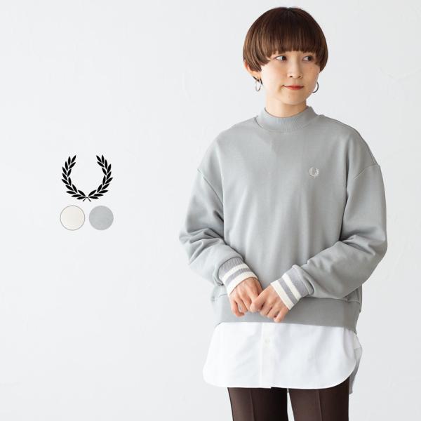 フレッドペリー トリム スウェットシャツ FRED PERRY G6121 FRED PERRY フレッドペリー レディース ニット トリム
