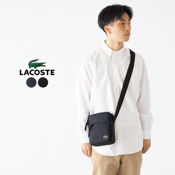 るな　新品　ラコステ　ネオクロコ カメラバッグ　ネイビー　紙袋2枚付き ラコステ LACOSTE ネオクロコ カメラバッグ（ダークネイビー