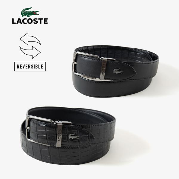 LACOSTE / ラコステ 2001090Premium プレミアム  レザー Lacoste LC2010609 Panama Black Dial Black Nylon Strap Men Watches