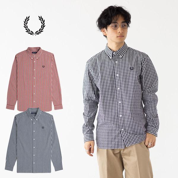 最大90％オフ！ FRED PERRY フレッドペリー ギンガムチェックシャツ