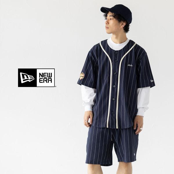 ニューエラ セットアップ 上下セット 半袖 シャツ ショートパンツ 総柄 L ニューエラ セットアップ 上下セット 半袖 シャツ ショート