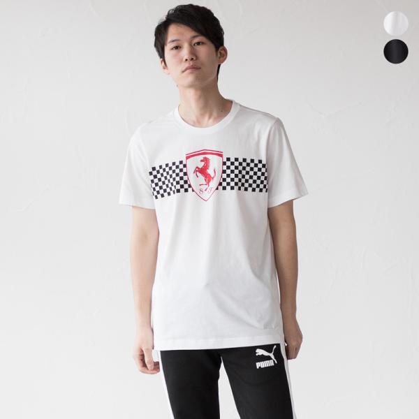 ★ プーマ Tシャツ ★ 30%OFF プーマ フェラーリ チェッカーフラッグ ロゴ Tシャツ 599848