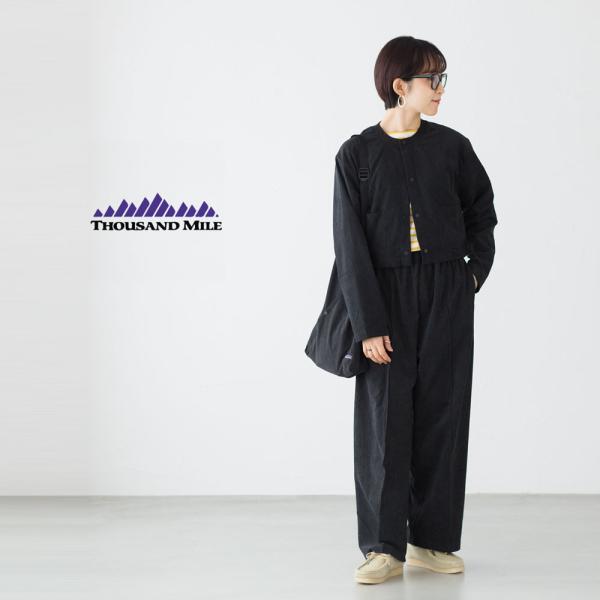 極美品 THOUSAND MILE サウザンドマイル セットアップ カーキ L 2025春夏新作 サウザンドマイル THOUSAND MILE サマー