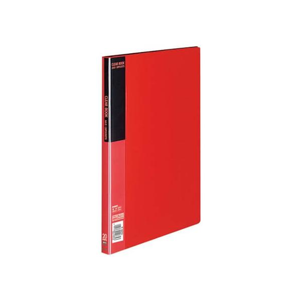 他サイト： コクヨ クリヤーブック〈ベーシック〉固定式 A4 20ポケット 赤 Ａ４ 固定式クリヤーファイルの商品画像