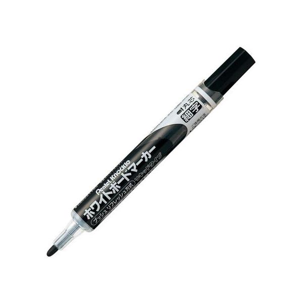 他サイト： ぺんてる ホワイトボードマーカー ノックル 細字 黒 EMWLS-Aの商品画像
