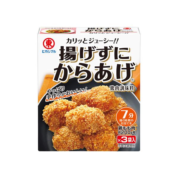 【商品説明】●まぶしてフライパンで焼くだけで簡単にからあげができる、調味料淡口しょうゆと香味野菜の風味とカリッと香ばしい特製焙煎米の衣が鶏肉の旨味を引き立てます。【仕様】●注文単位：１箱（１５ｇ×３袋）