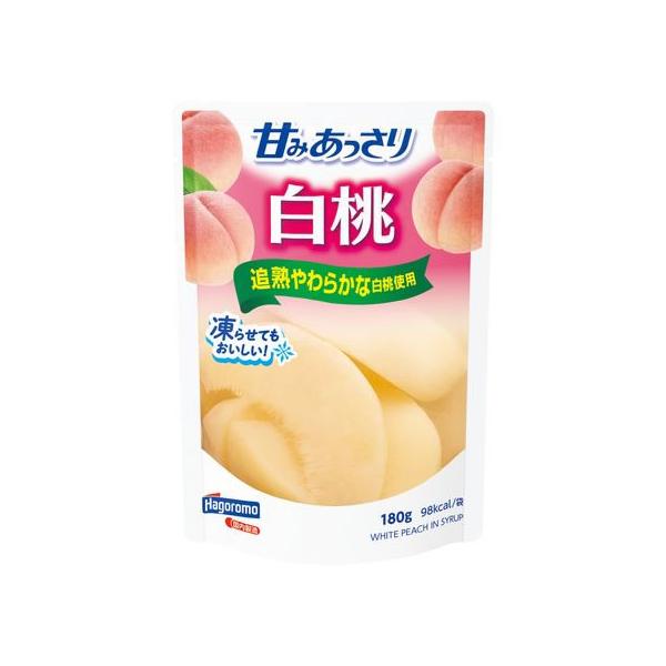 はごろもフーズ 甘みあっさり 白桃 180gパウチ×6袋入×(2ケース)｜ 送料無料